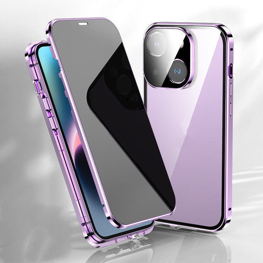 New Applicable Phone Case Double-sided Buckle Glass Privacy