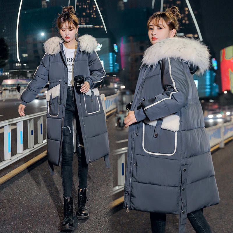 Long thick down jacket