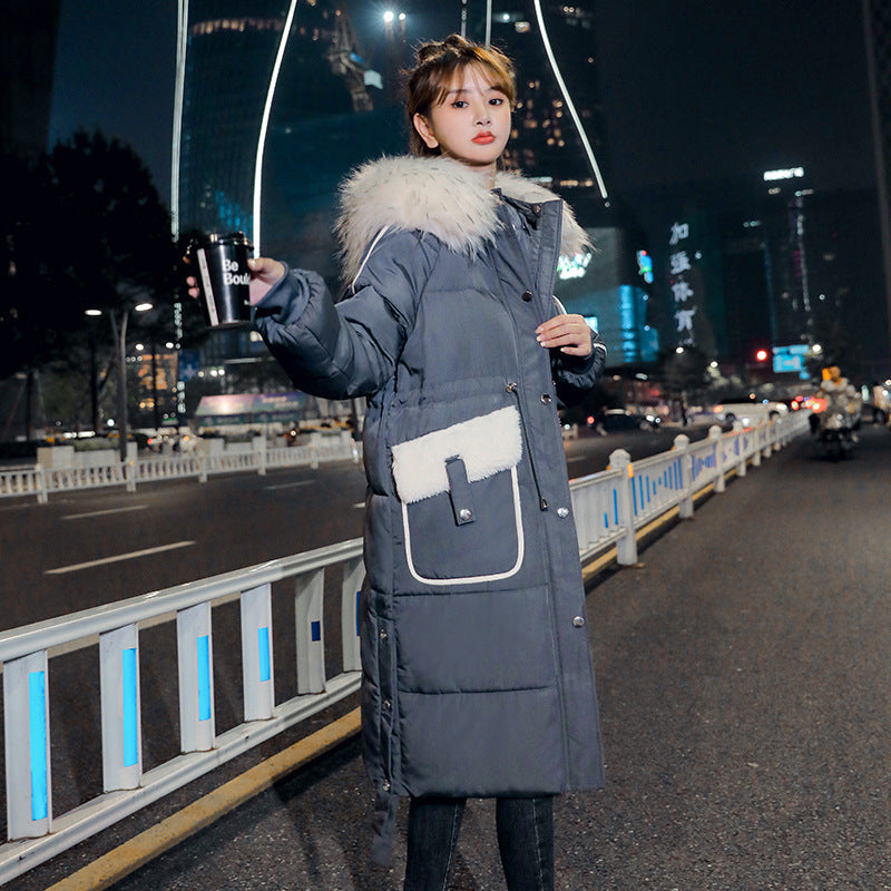 Long thick down jacket