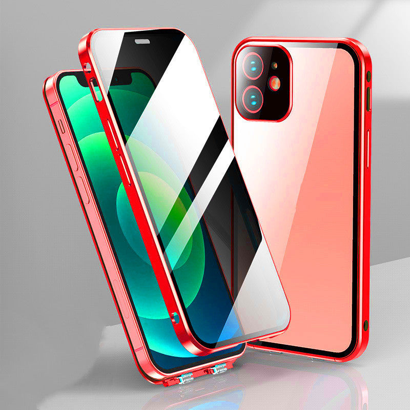 New Applicable Phone Case Double-sided Buckle Glass Privacy