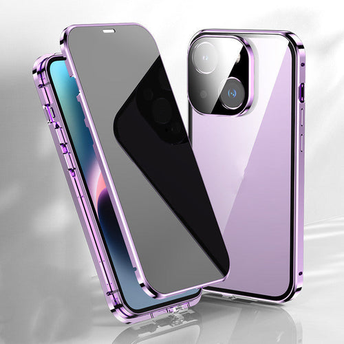New Applicable Phone Case Double-sided Buckle Glass Privacy