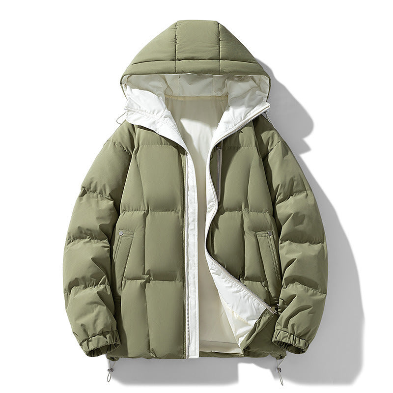 Fashion Solid Color Simple New Men's Cotton Coat Coat