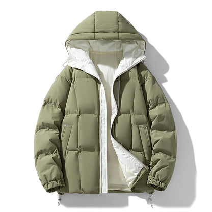 Fashion Solid Color Simple New Men's Cotton Coat Coat