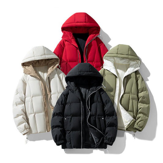 Fashion Solid Color Simple New Men's Cotton Coat Coat