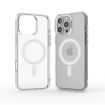 Suitable For Iphone17 Apple 16Promax Anti-Fall Magsafe Protective Cover Transparent 13/14 Magnetic Phone Case