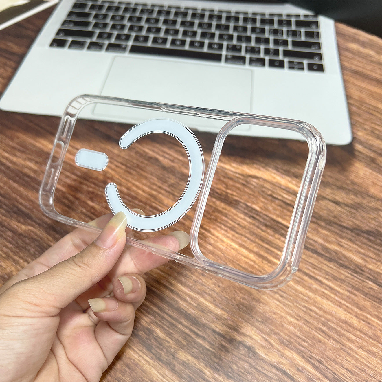 Suitable For Iphone17 Apple 16Promax Anti-Fall Magsafe Protective Cover Transparent 13/14 Magnetic Phone Case