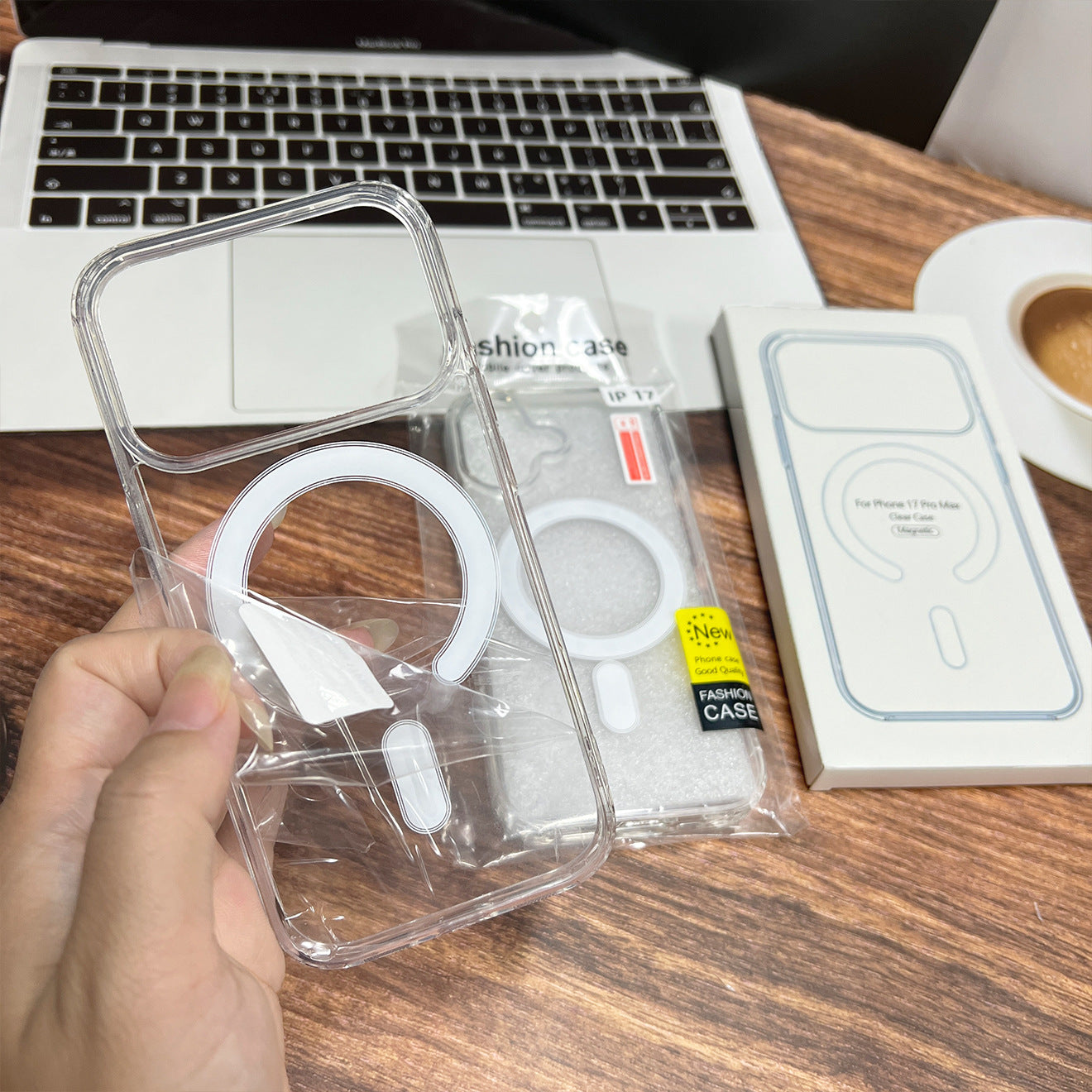 Suitable For Iphone17 Apple 16Promax Anti-Fall Magsafe Protective Cover Transparent 13/14 Magnetic Phone Case