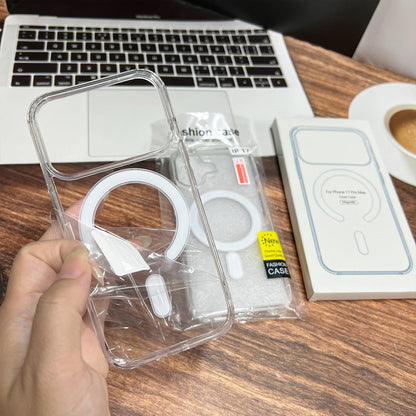 Suitable For Iphone17 Apple 16Promax Anti-Fall Magsafe Protective Cover Transparent 13/14 Magnetic Phone Case