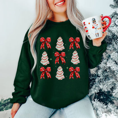 Printed Round Neck Long Sleeve Pullover Loose Sweater Women